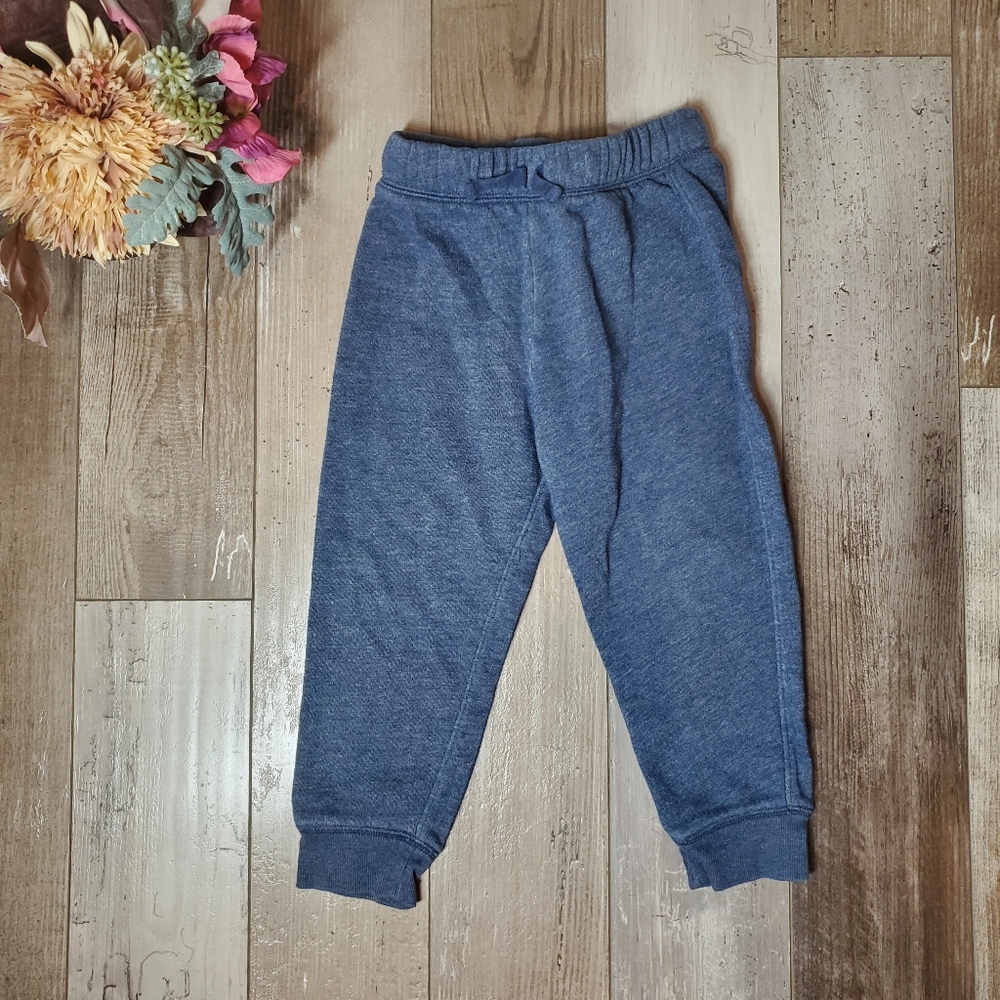Jumping Beans Softest Fleece Jogger Sweatpants Toddler Boy Size 4T Dark Blue EUC